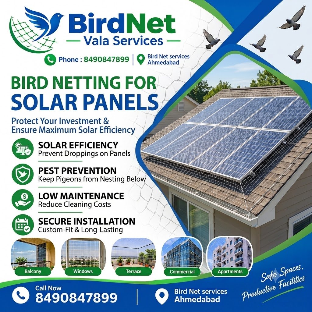 Bird Netting for Solar Panels
