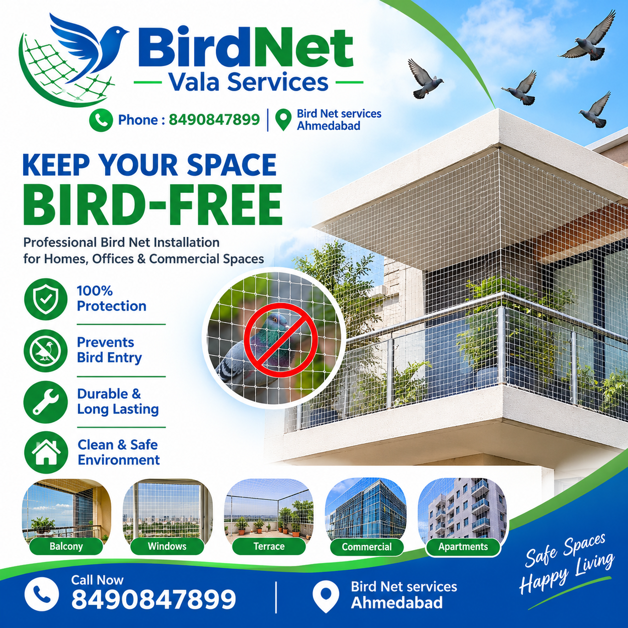 Keep your space bird-free with BirdNet Vala Services